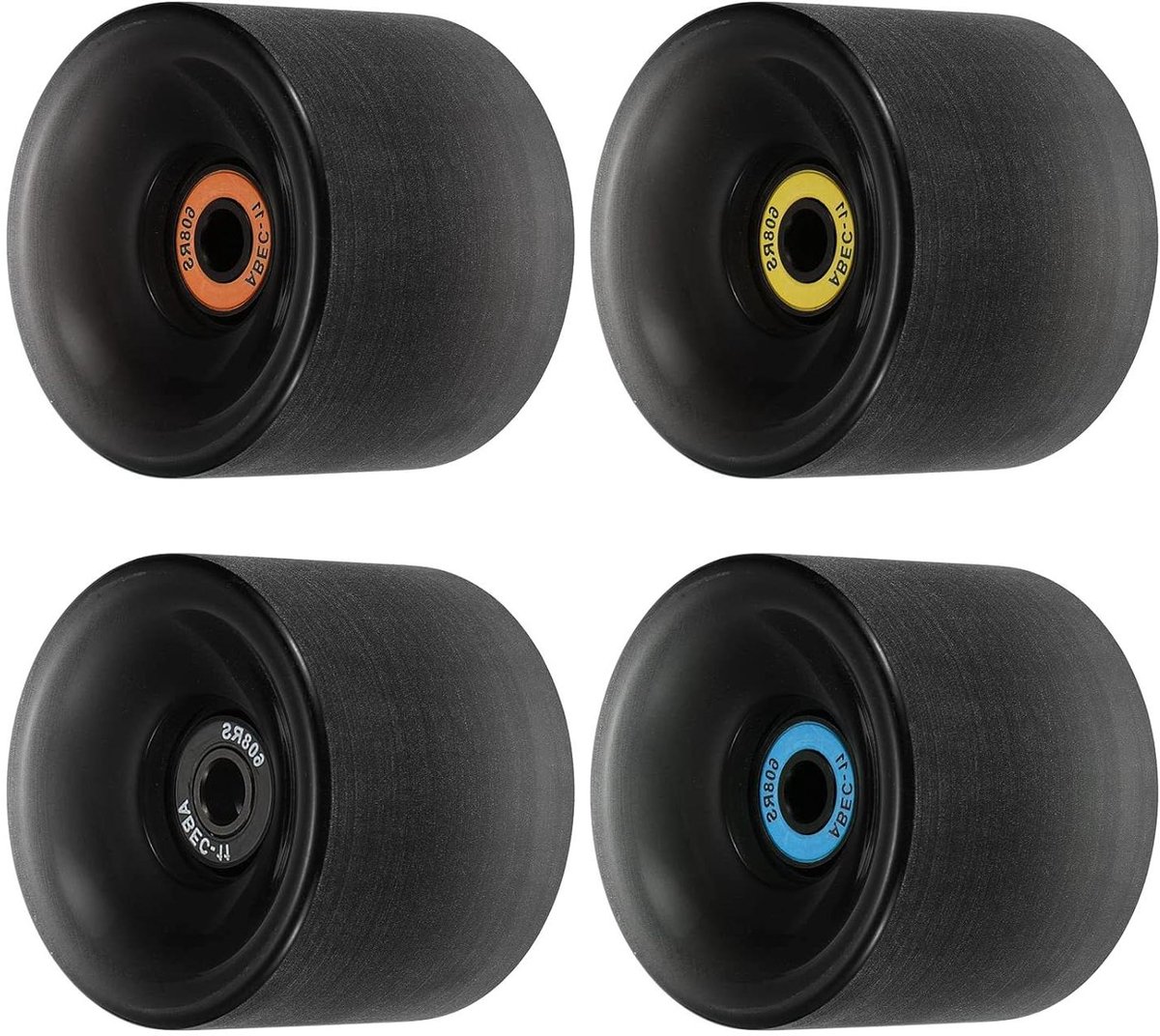 longboard wielen cruiser wielen straat skate voorgemonteerde lagers 65mm 78a zwart