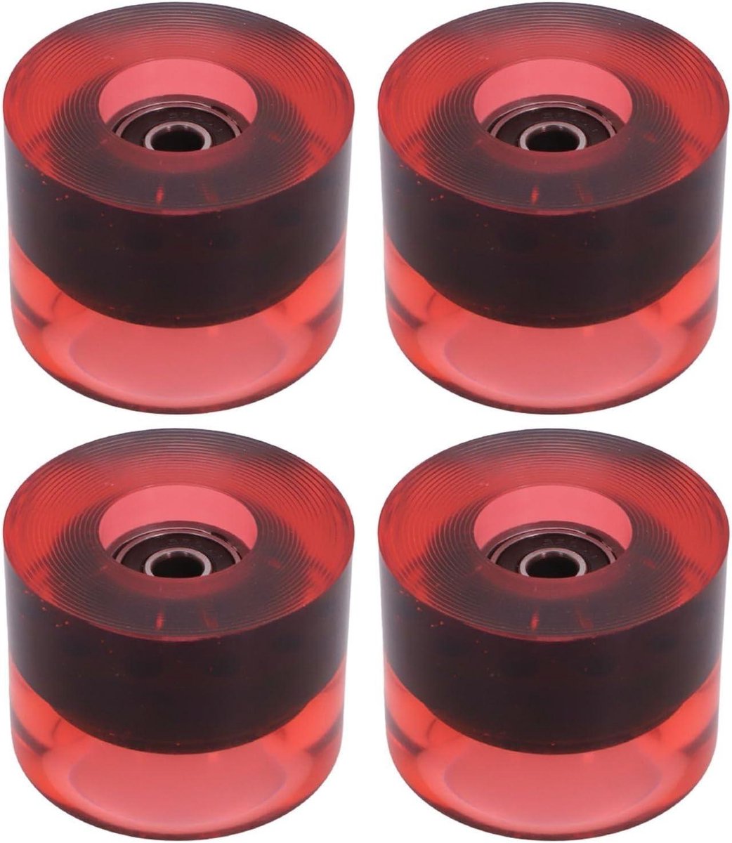 Longboard Wielen Set - Skateboard Onderdelen - Outdoor Street Rijden - ABEC-9 Lagers Inclusief - 60x45mm 78A - Rood Skateonderdeel kopen online