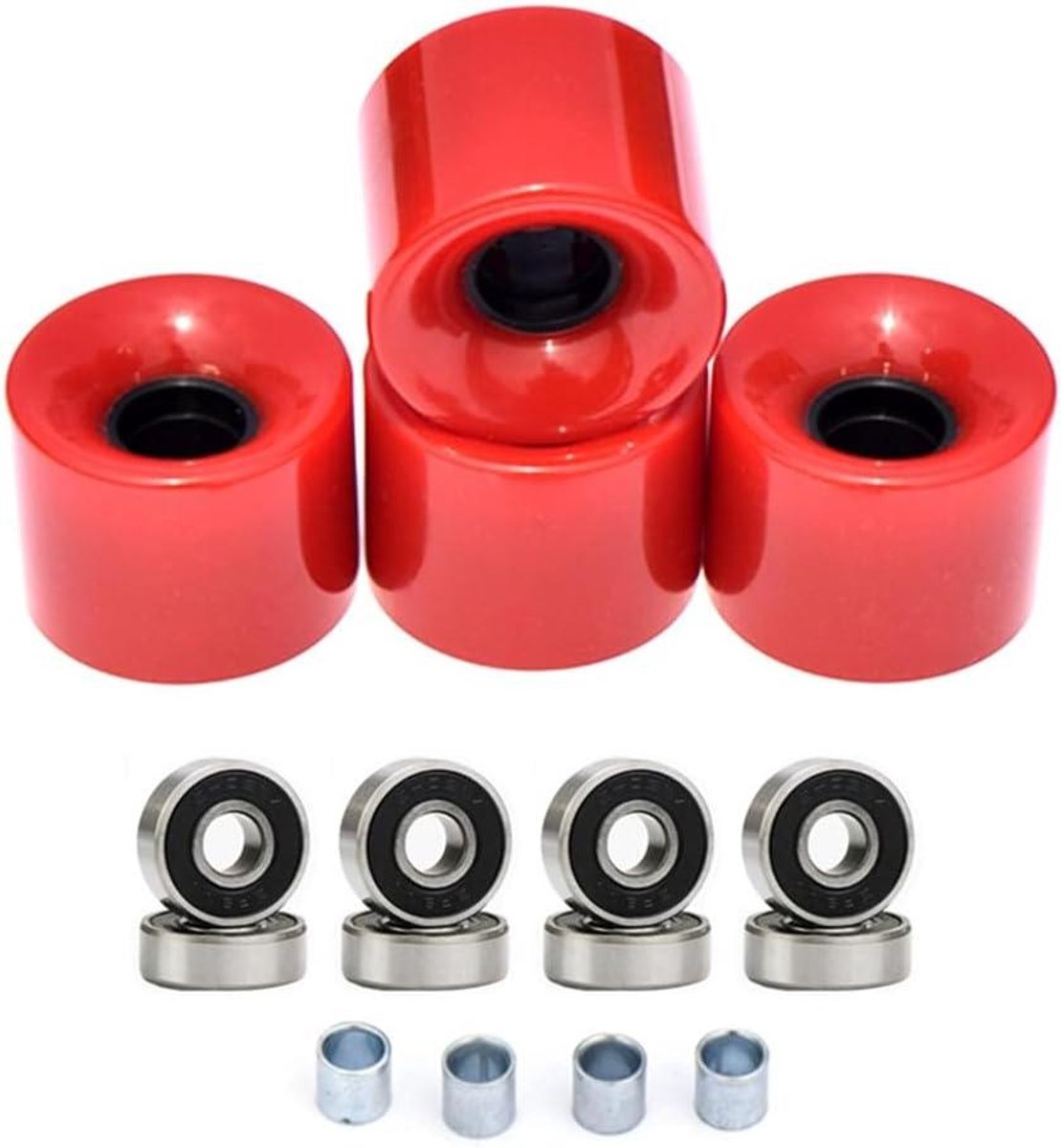 longboard wielen set skateboard onderdelen straat skaten complete upgrade kit 60mm 78a meerdere kleuren