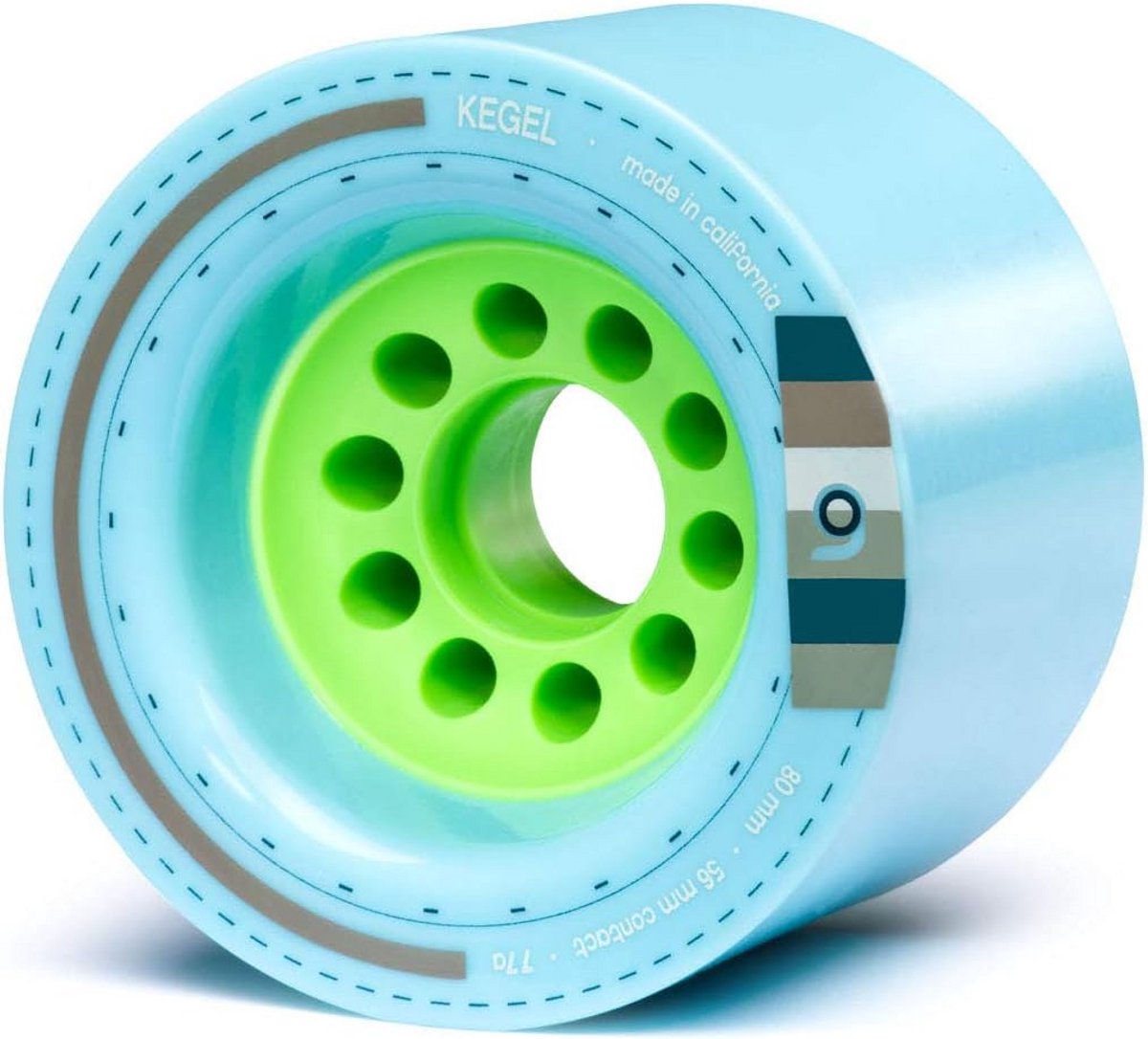 Longboard wielen - Skateboard onderdelen - Hoge snelheden - Gecontroleerd slide-gedrag - 80mm diameter - Blauw Skateonderdeel kopen online