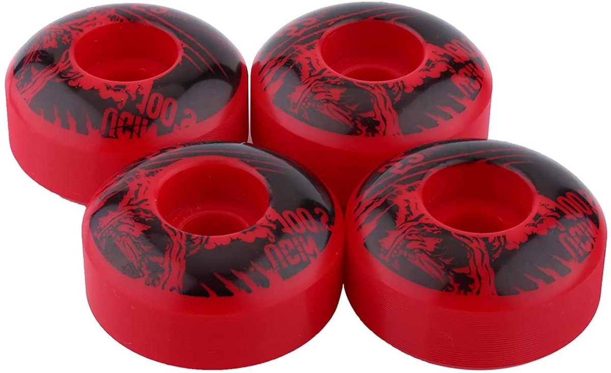 Longboard Wielen - Skateboard Onderdelen - Soepel Rijden - Hoge Veerkracht PU - 52x30 mm - Rood Skateonderdeel kopen online