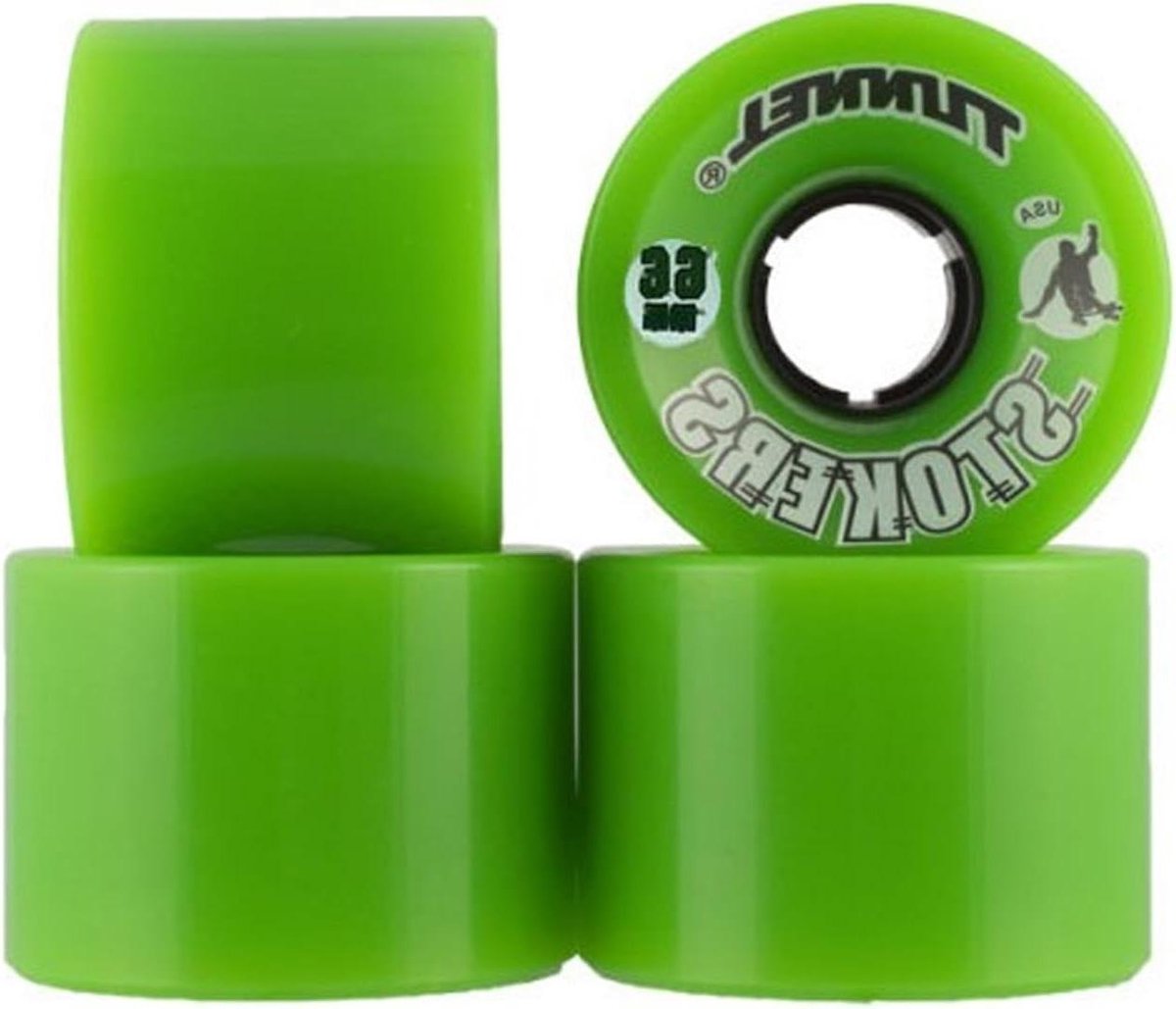 Longboard Wielen - Skateboard Onderdelen - Soepel Rijden - Set van 4 - 66mm 78a - Groen Skateonderdeel kopen online