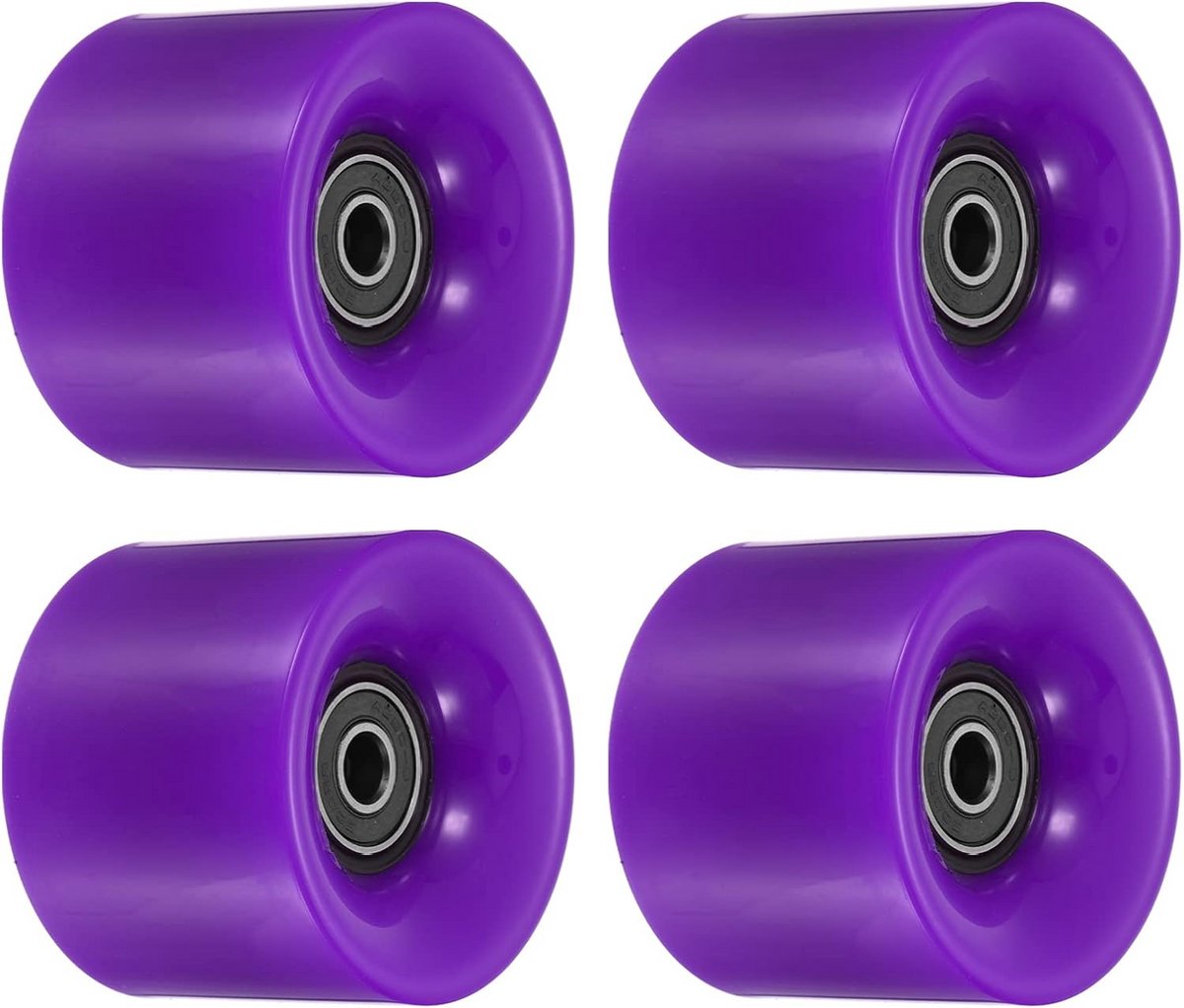 longboard wielen skateboard onderdelen straat skaten met lagers 60mm paars zwart