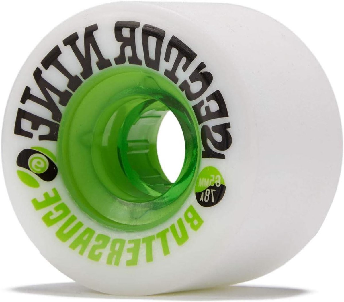 Longboard Wielen - Skateboard Wielen - Glijden en Cruisen - Botersaus Formule - 65mm - Wit Groen Skateonderdeel kopen online