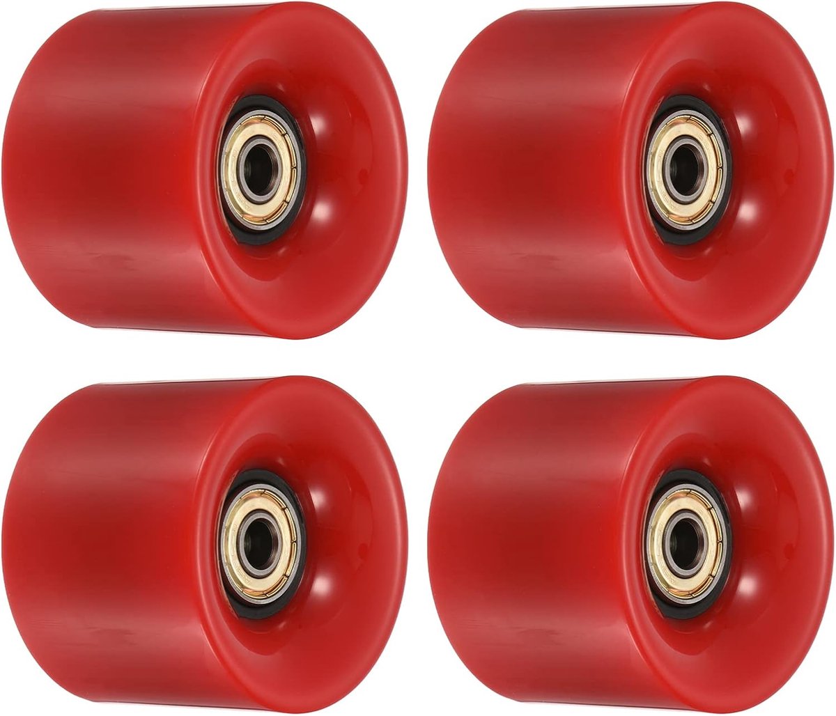 longboard wielen skateboard wielen straat cruisen met lagers 60mm rood goud