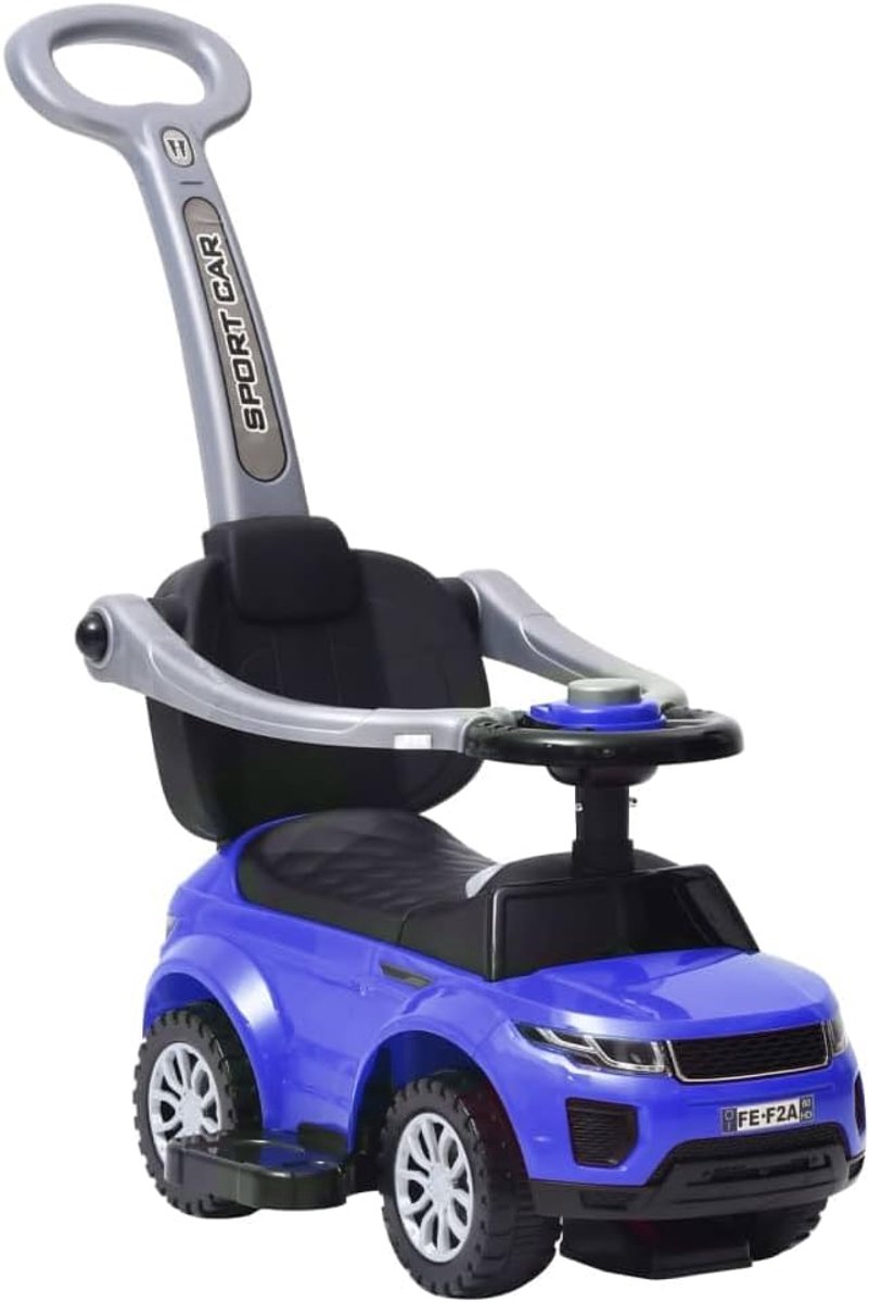Loopauto - Duwauto Kinderen - Buiten Spelen - Afneembare Beugels - 84 cm - Blauw Speelgoedkruiwagen kopen online