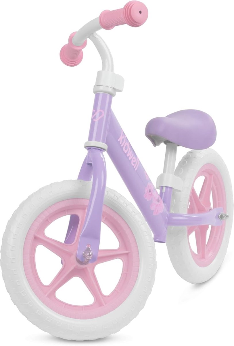 Loopfiets - Balansfiets Kinderfiets - Leren Balanceren - Veiligheidsstuur Inklapbaar - 12 Inch Wielen - Paars Loopfiets kopen online