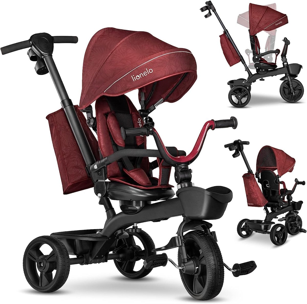 Loopfiets Driewieler - Kinderfiets 2-in-1 - Actief Buiten Spelen - Groeit Mee Met Kind - 55 x 80 cm - Rood Loopfiets kopen online