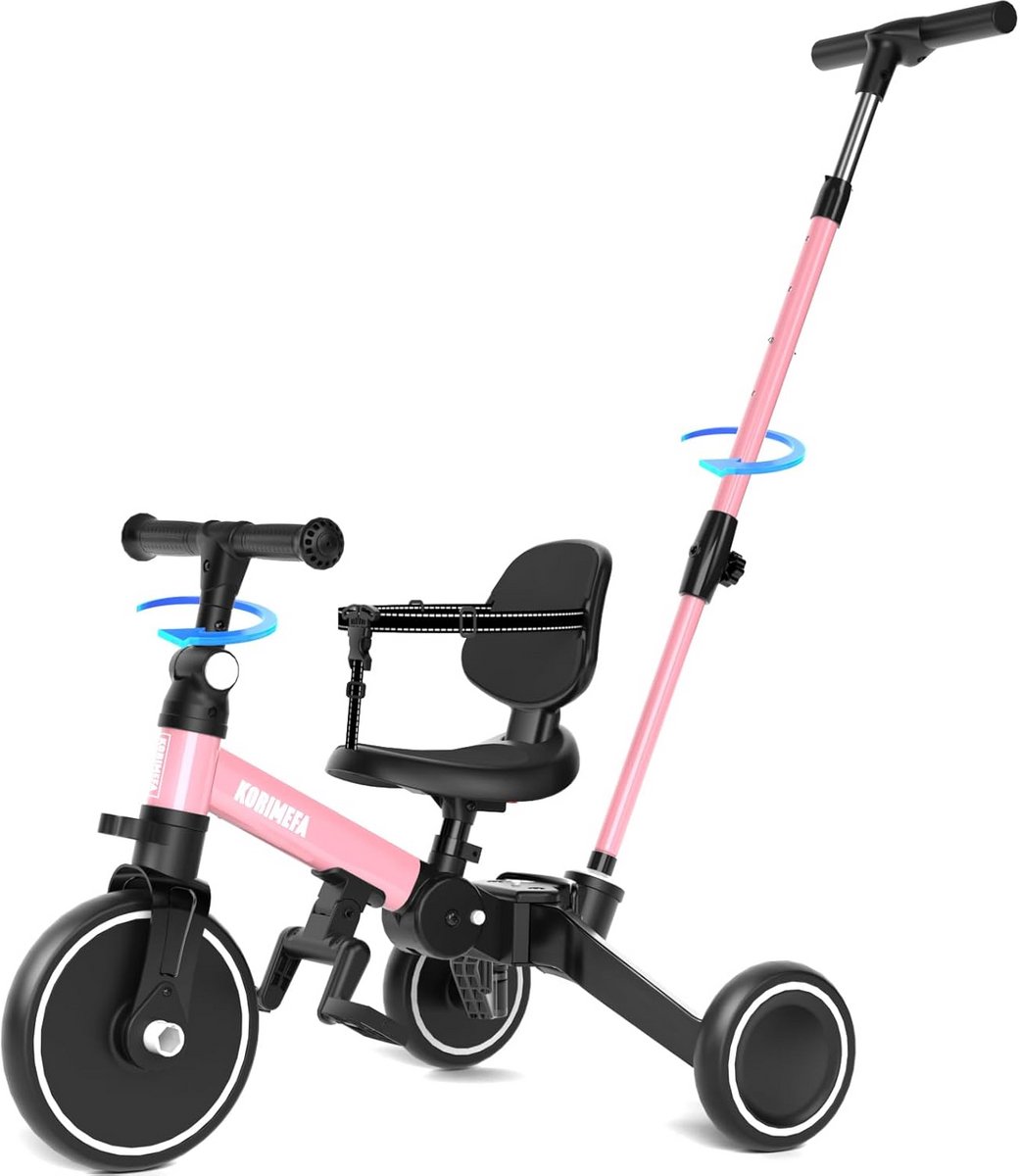 loopfiets driewieler voor peuters roze