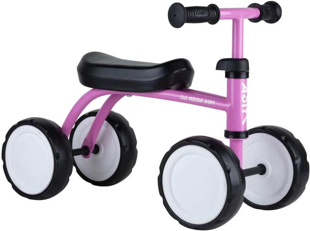 loopfiets duwauto buiten spelen stalen frame one size roze