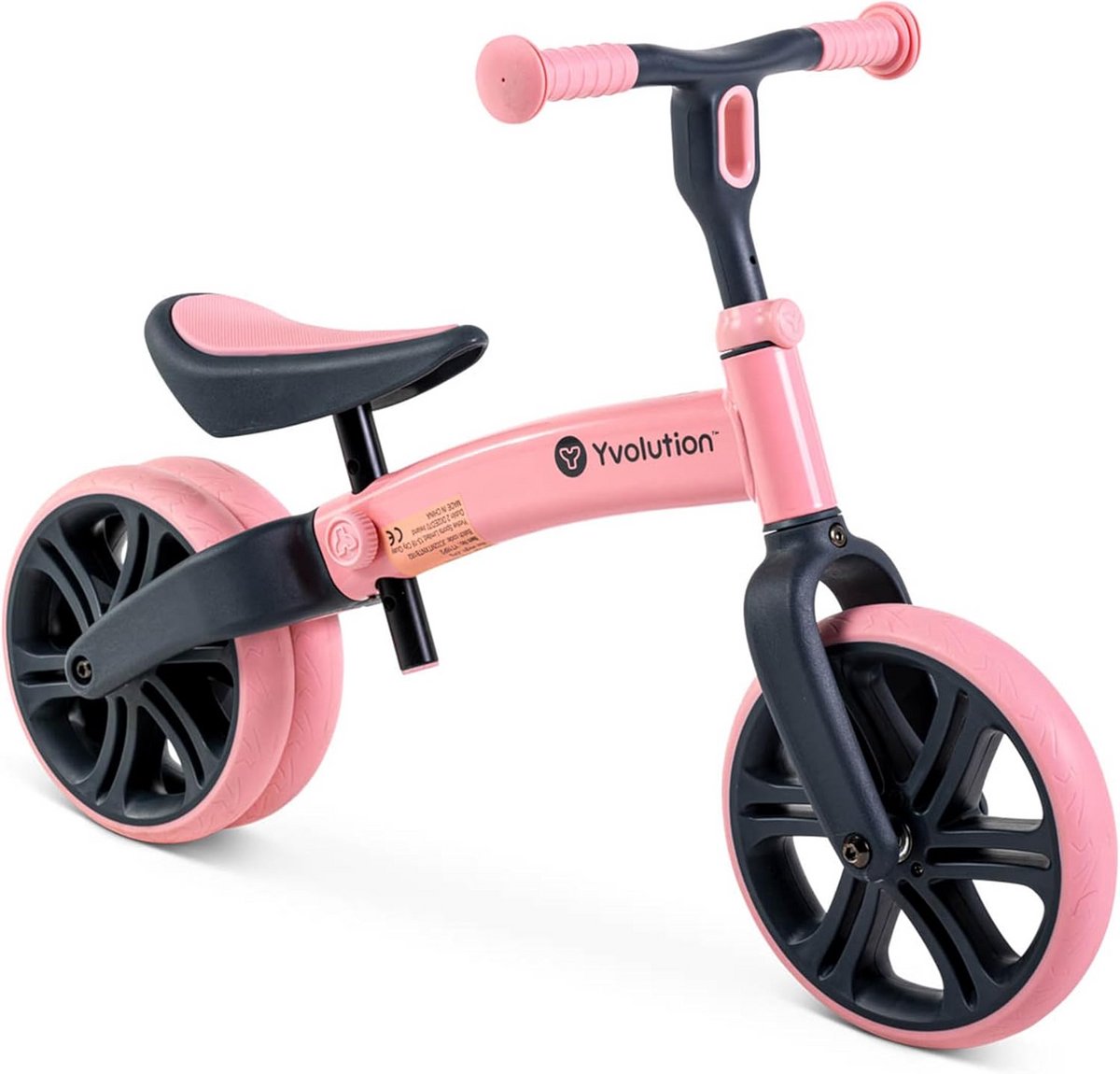 Loopfiets Junior - Kinderfiets Balans - Eerste Fietsvaardigheden - Dubbel Achterwiel Stabiliteit - Verstelbaar Zadel - Roze Loopfiets kopen online