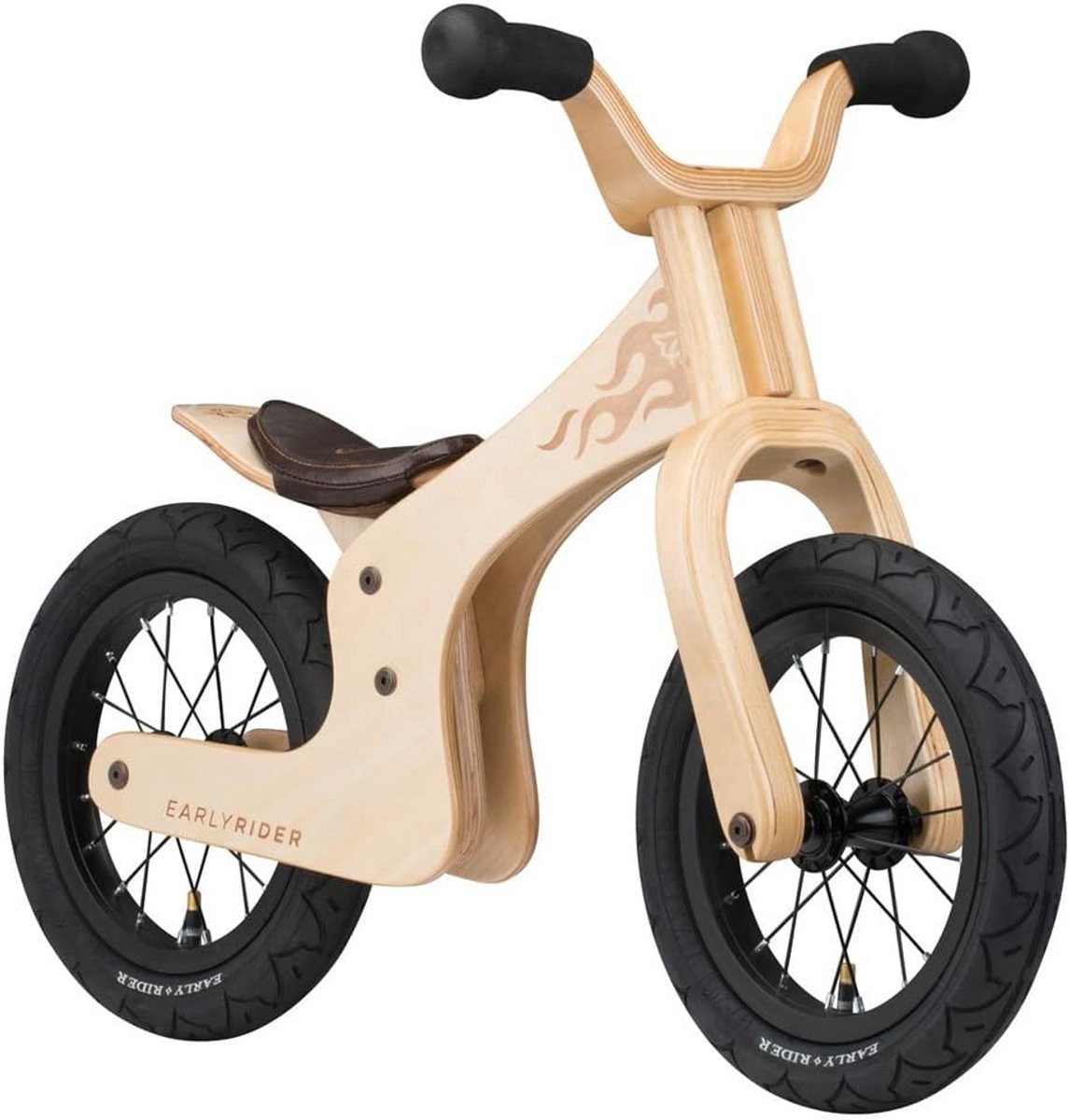 Loopfiets - Kinderfiets Balansfiets - Kind Leren Rijden - Tweestaps Stuursysteem - 12 inch Wiel - Natuurlijk Loopfiets kopen online