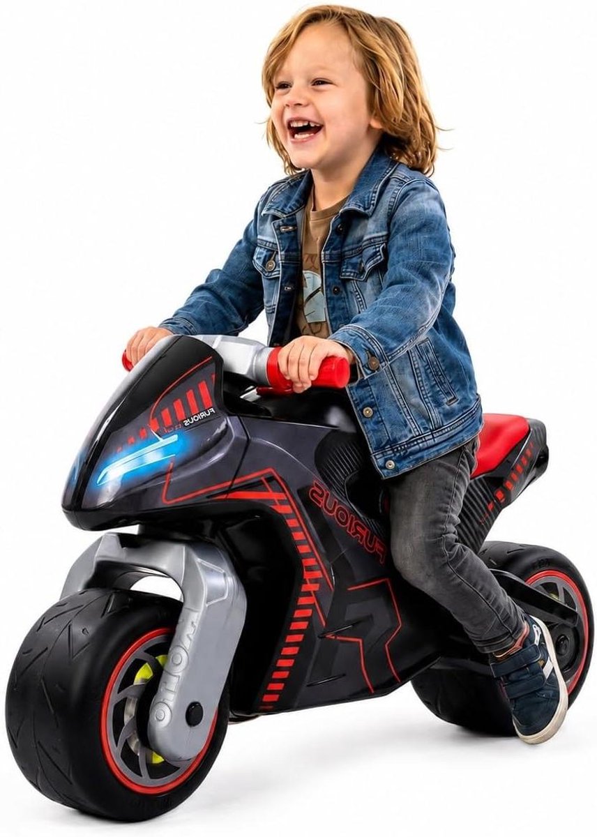 loopfiets kinderfiets buiten spelen opvallend racedesign 75 cm rood