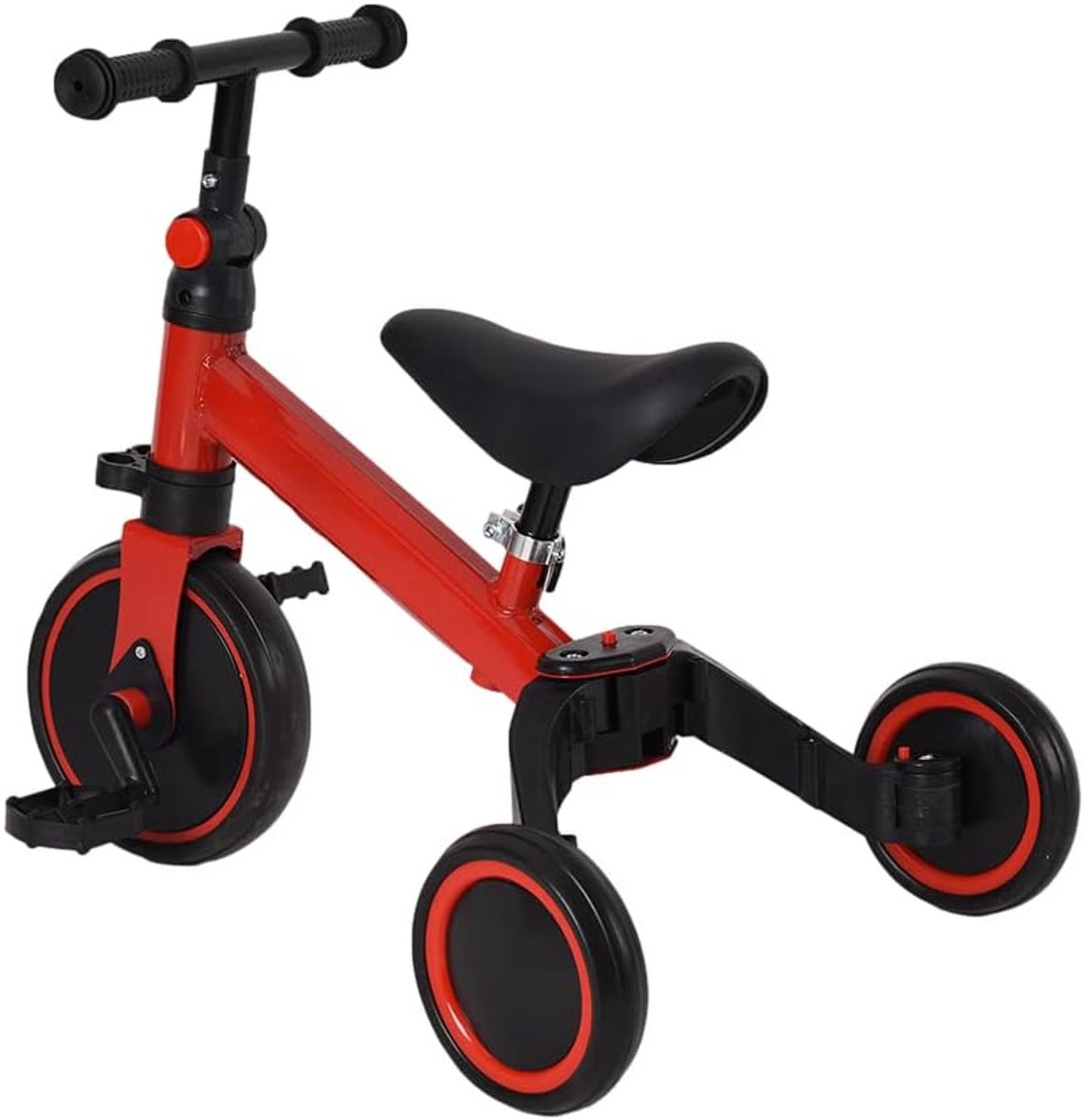 loopfiets met pedalen voor peuters en kinderen 2 in 1 driewieler verstelbaar