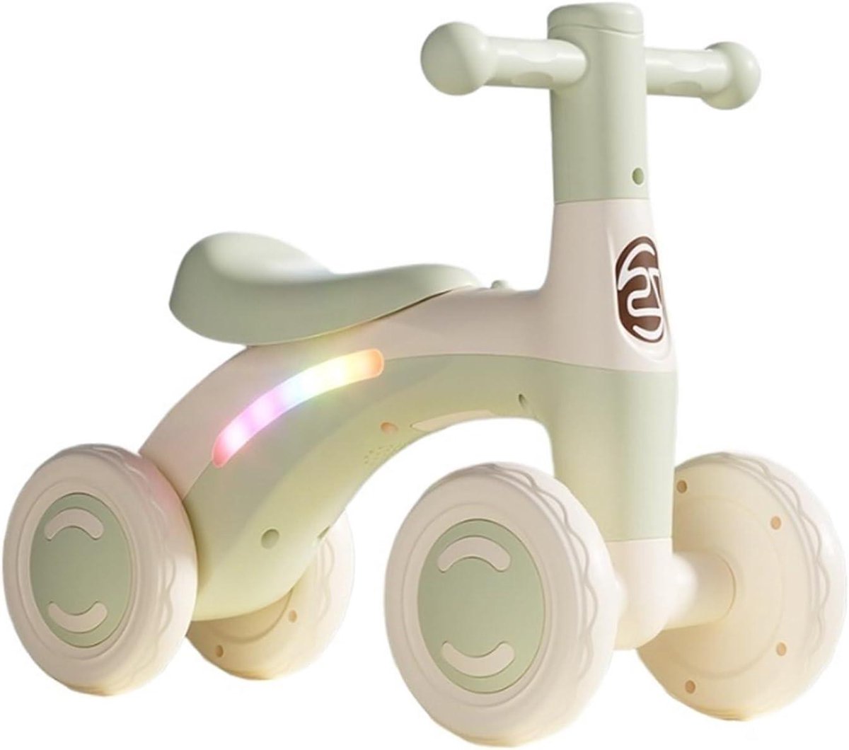 Loopfiets vier wielen - Kindervoertuig - Balans ontwikkelen - Schokabsorberende wielen - 55 x 25 x 40 cm - Groen Loopfiets kopen online