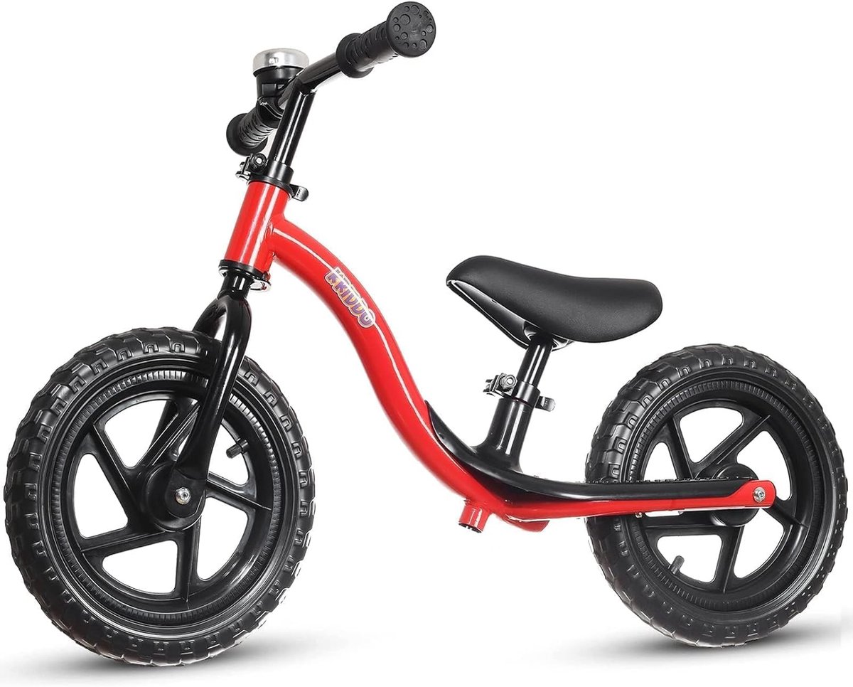 loopfiets voor kinderen balansfiets peuter leren rijden met knuffeldier vriendje 3346 inch lengte rood