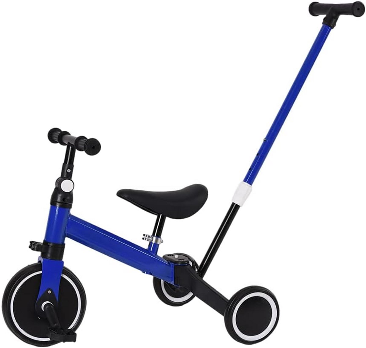 loopfiets voor kinderen eerste fiets buiten spelen 3 in 1 ontwerp 42 x 60 x 49 cm blauw