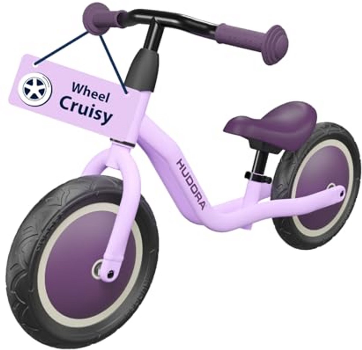 Loopfiets voor kinderen - Glijfiets - Eerste ritjes oefenen - Verstelbaar zadel - 78-100 cm - Lavendel Loopfiets kopen online