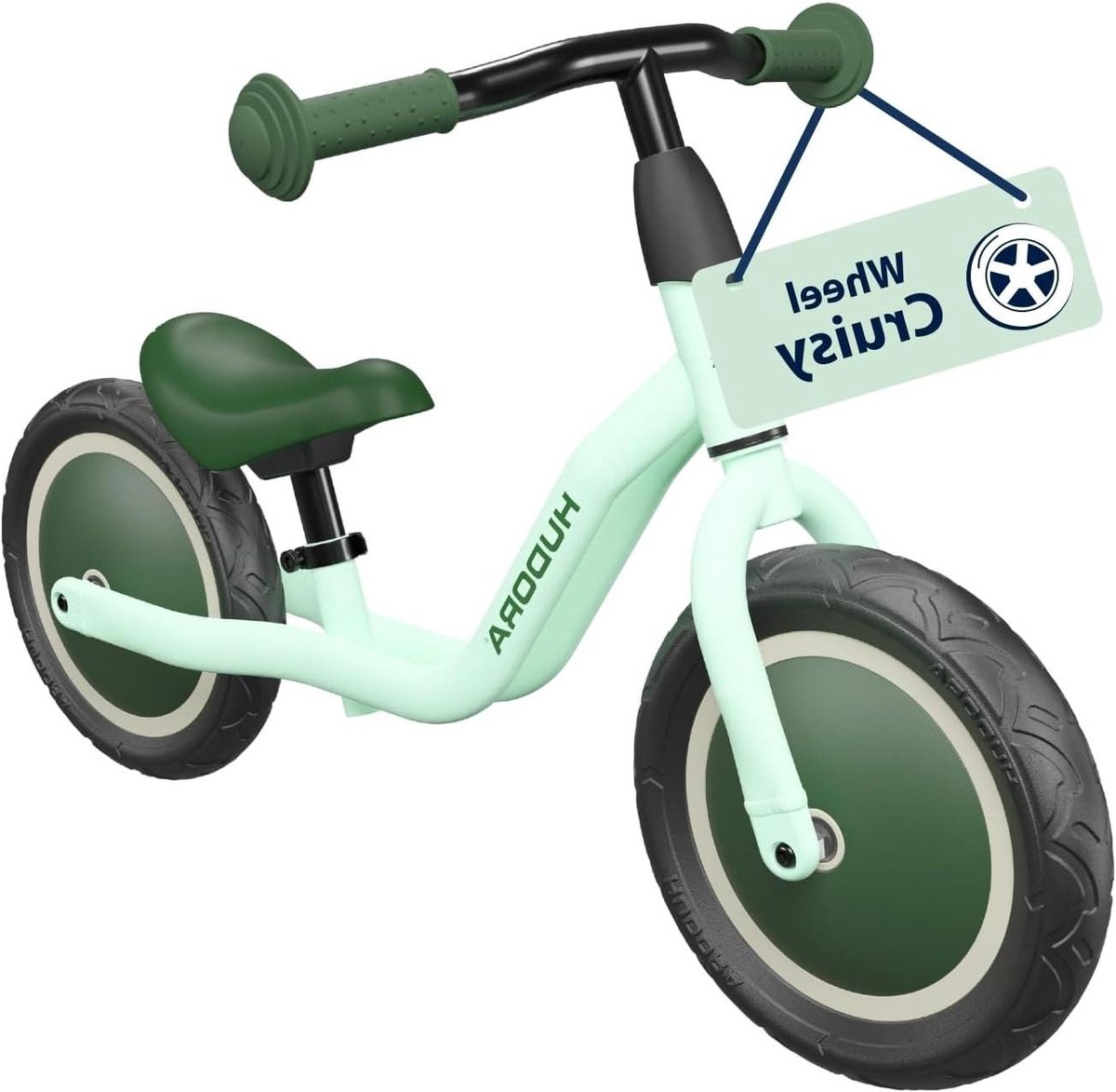 Loopfiets voor kinderen - Glijfiets peuter - Eerste fietservaring - Lichtgewicht en lekvrij - 78-100 cm - Munt Loopfiets kopen online
