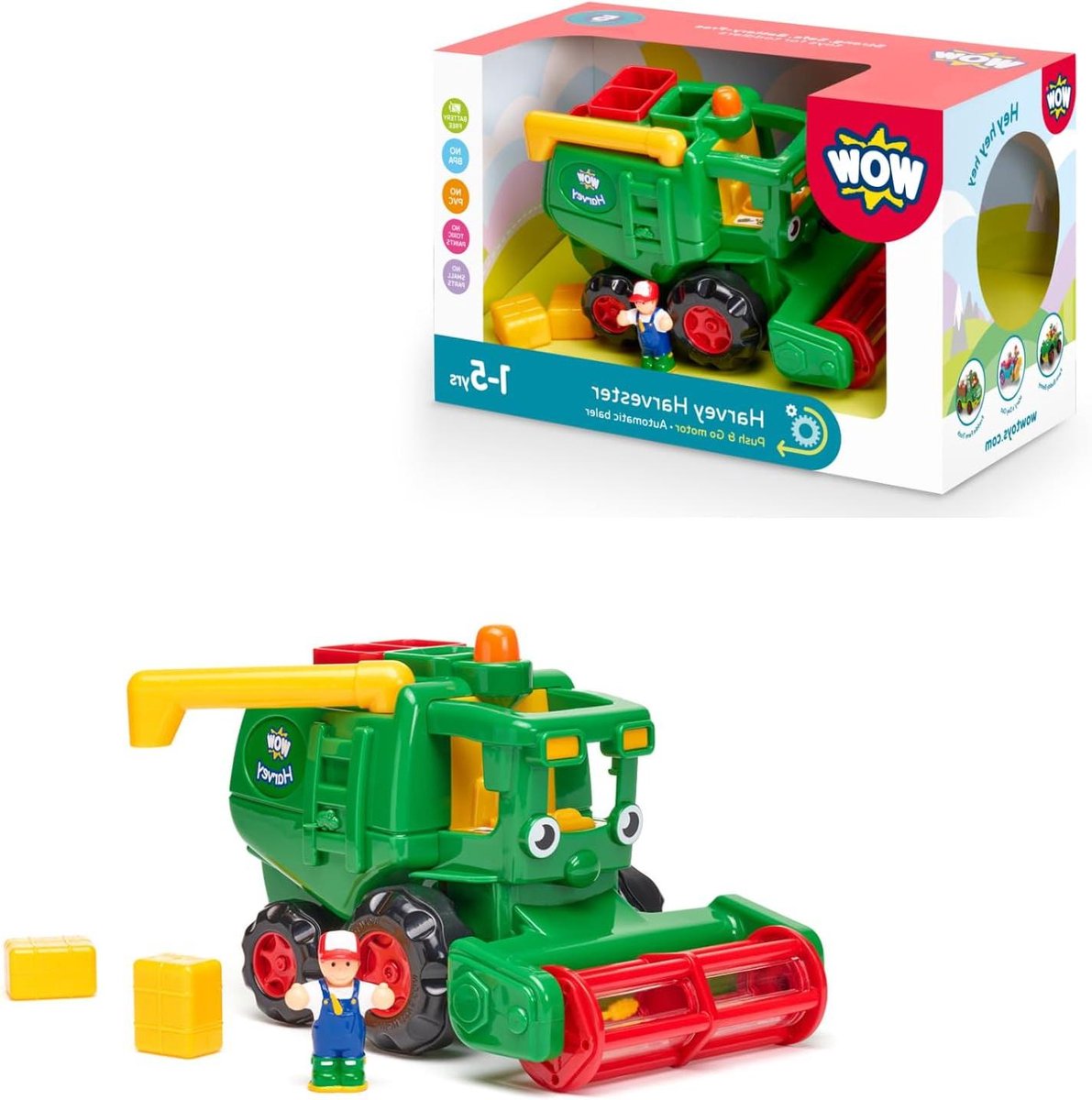 ma s oogst machine speelgoed tractor boerderij spelen automatische balenpers 5 delige set geel