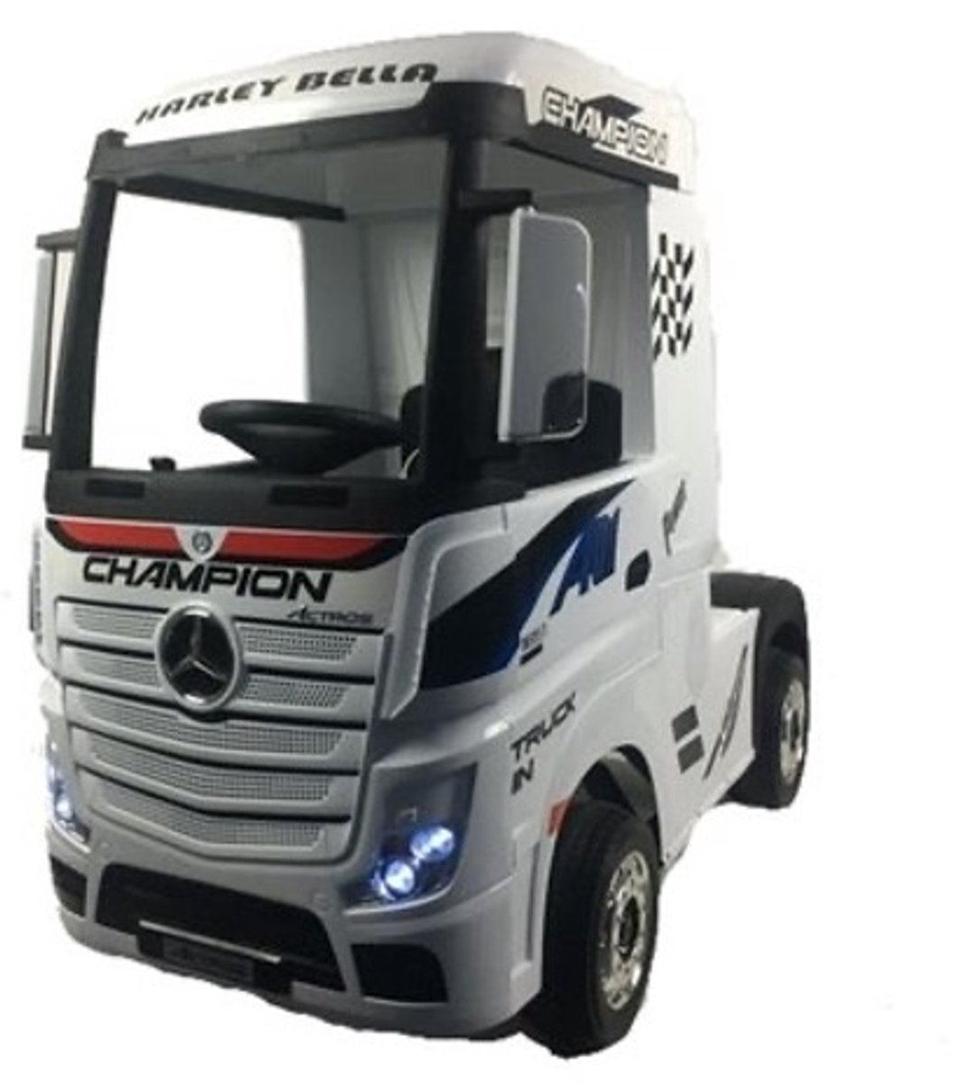 Mercedes Actros 12V kindervrachtwagen wit Speelgoedaccuvoertuig kopen online