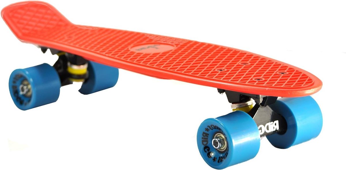 Mini Cruiser Board - Skateboard Compleet - Stad Cruisen - Handgemaakt Ontwerp - 56 cm Lengte - Rood Zwart Blauw Skateonderdeel kopen online