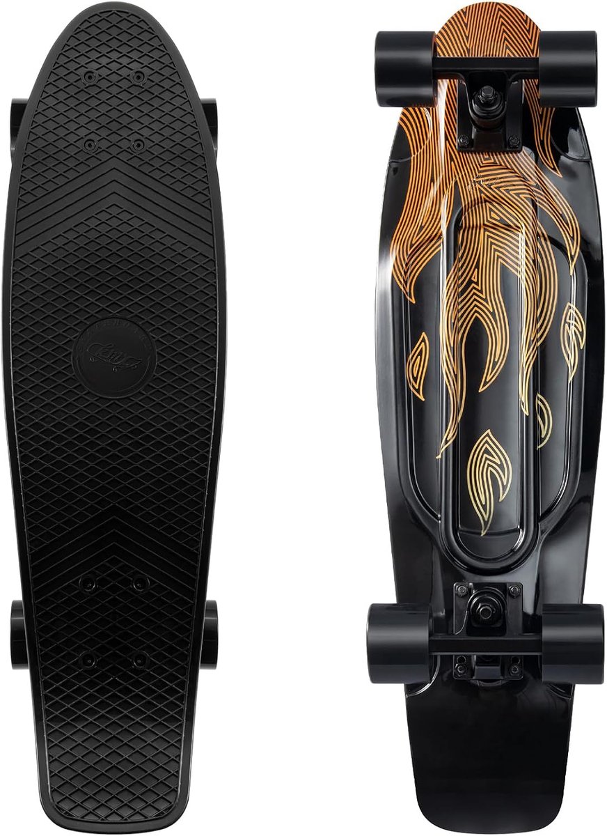 mini cruiser skateboard compact skateboard stadse ritjes soepele lagers 27 inch vlam