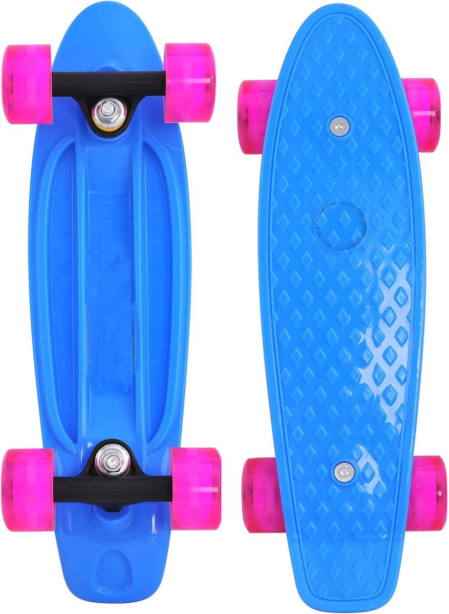 Mini Skateboard - Cruiser Board - Stadstransport - Antislip Dek - 17x5 Inch - Blauw Skateonderdeel kopen online