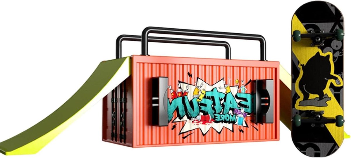 Mini-skateboardset, draagbaar skateboard speelgoed, 3 inch toetsenborden met gladde wielen, grappige kits voor kinderen en volwassenen, compacte make-up-trays voor toetsenbord make-up Skateonderdeel kopen online
