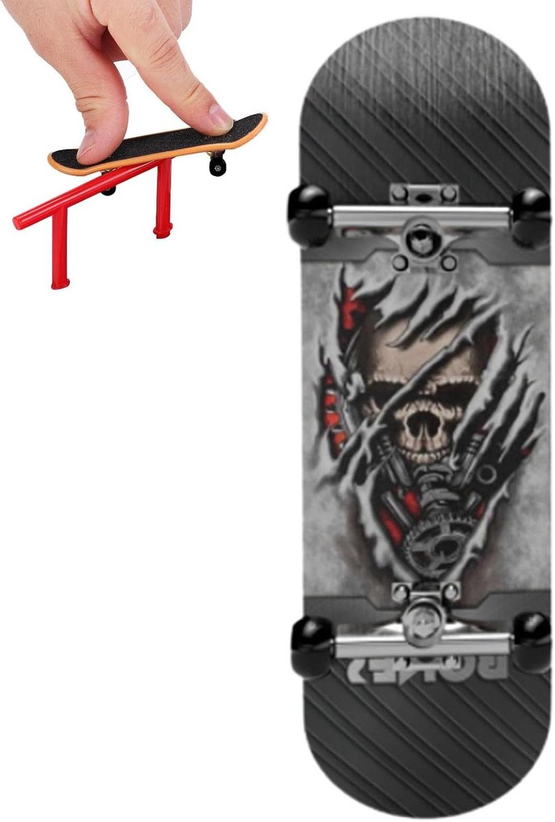 mini vingerboard houten skateboard vinger co rdinatie esdoorn dek 99 inch black skull