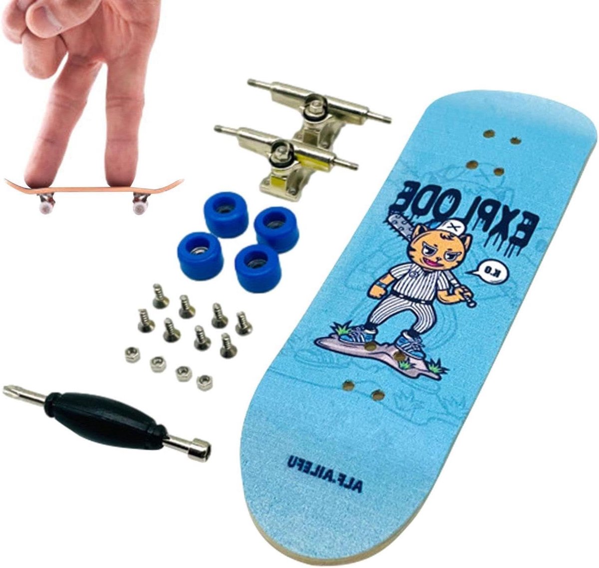 mini vingerskateboard esdoornhout professioneel vingerboard premium houten met hoge veerkracht met reserveonderdelen soepel werkend technologieplatform voor training