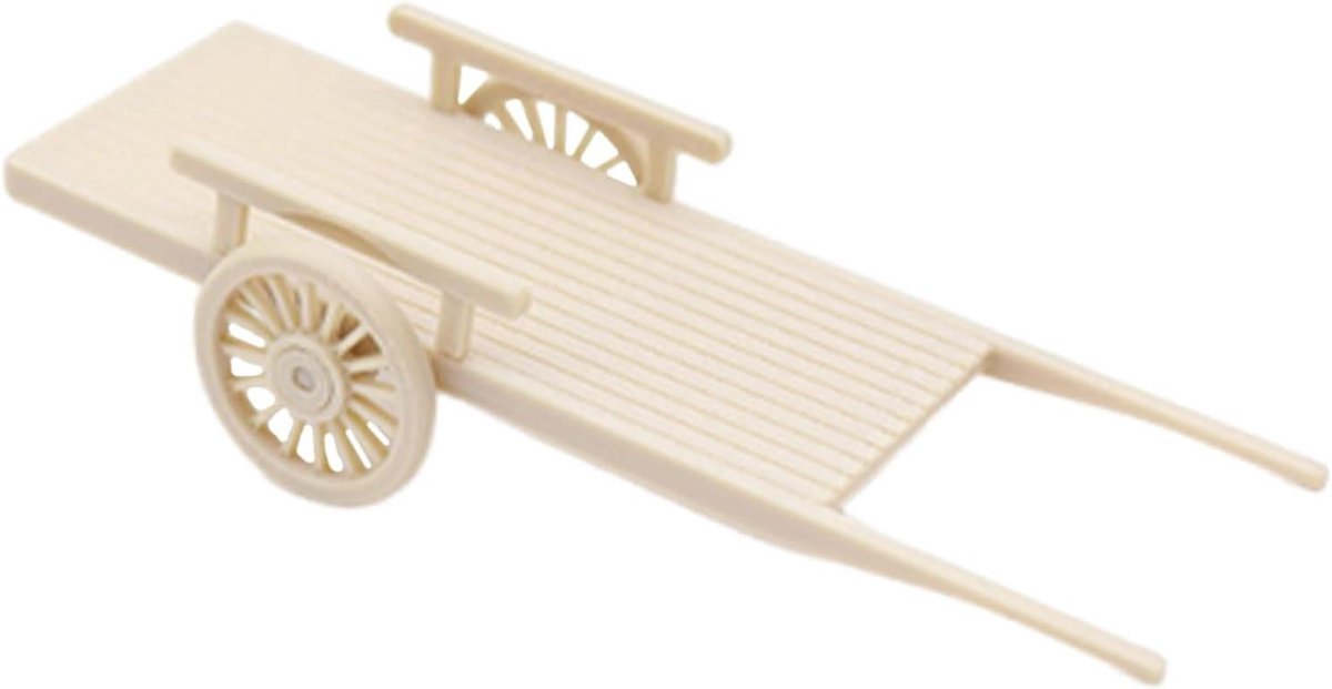 miniatuur boerengereedschap miniatuur voertuig poppenhuis decoratie handgepolijst ontwerp 14 5 cm lengte beige