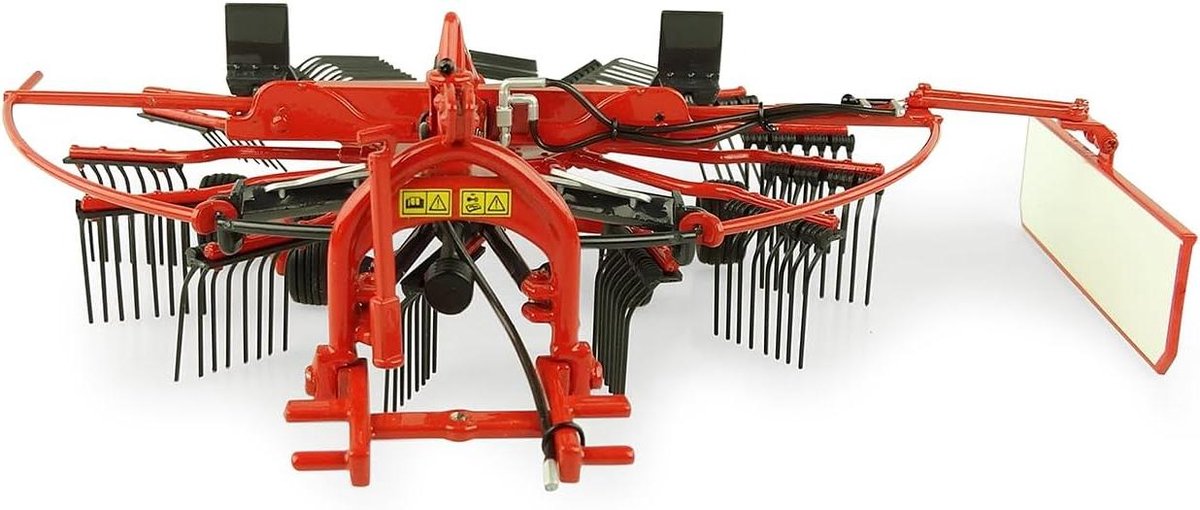 miniatuur kuhn gyrorake landbouwmodel speelgoed rake modelbouw verzamelen roterende rotorarmen schaal 1 32 rood