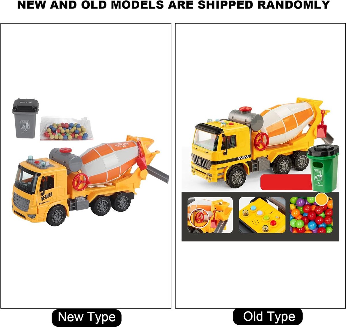 Mixerwagen Speelgoedauto - Bouwvoertuig Cementmixer - Fantasierijk Spelen - Draaibare Uitlaat Trommel - 30 x 10 x 15 cm Speelgoedkruiwagen kopen online