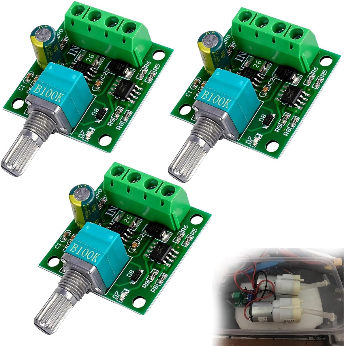 Motorregelaar - PWM Controller - Toerental Instellen - Traploos Instelbaar - 1.8V-12V 2A Loopmotor kopen online