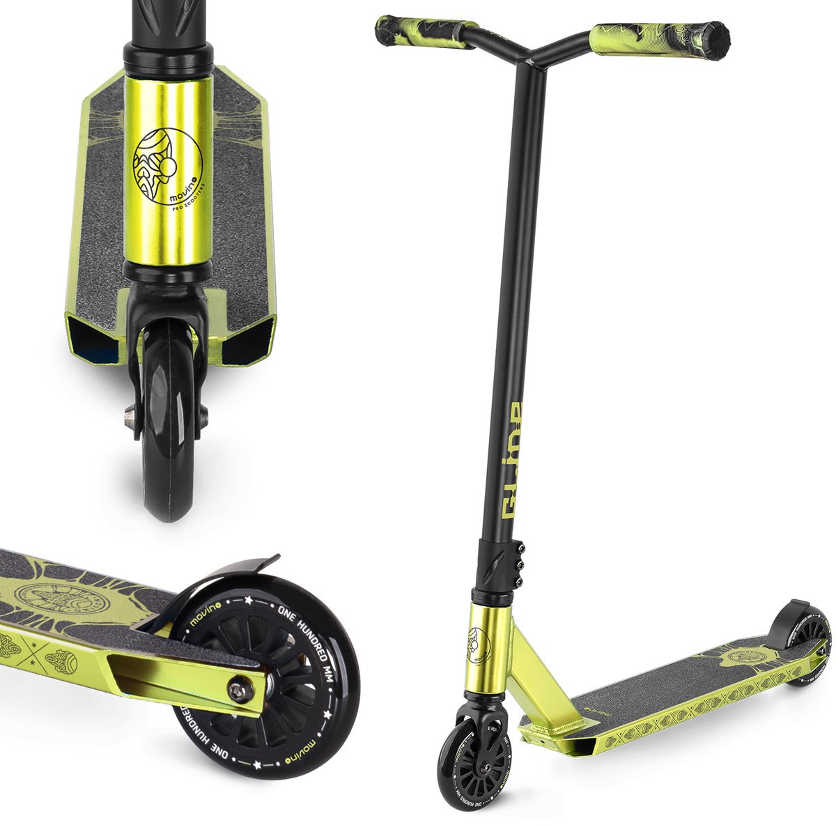 movino glide lemon blauw vanaf 5 jaar y bar lagers abec 9 aluminium flex fender rem draagkracht tot 100 kg