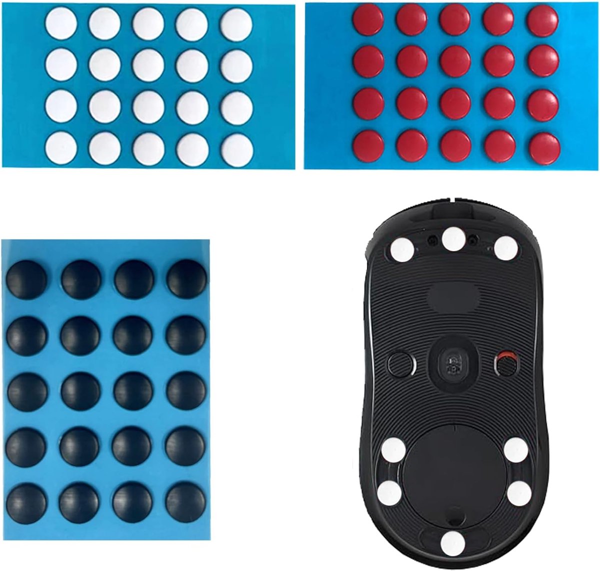 Muis Skates Punten - Muisvoet Stickers - Gaming Kantoor - Perfect Glijden - 5mm 6mm - Wit Zwart Rood Skateonderdeel kopen online