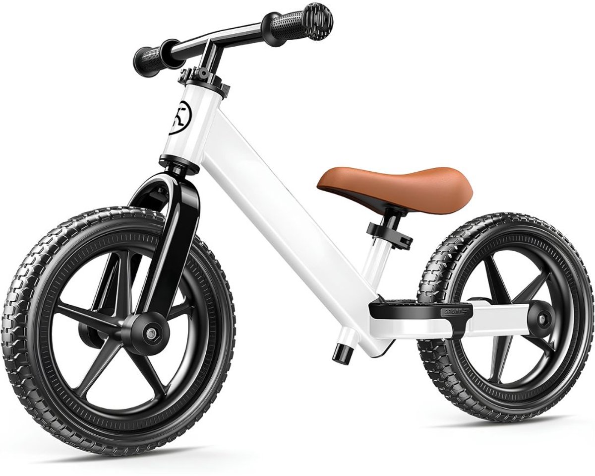 NIVA® Loopfiets - Comfortabele Luchtbanden - Loopauto - Wit - 82cm x 38cm x 57cm Loopfiets kopen online
