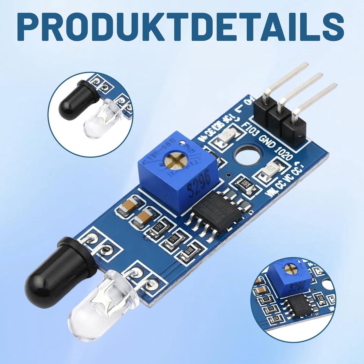 Obstacle Sensor Set voor Arduino en Raspberry Pi - 3 Stuks IR Afstandsmeetmodule voor Robotauto en Slimme Voertuigen Driewieler kopen online