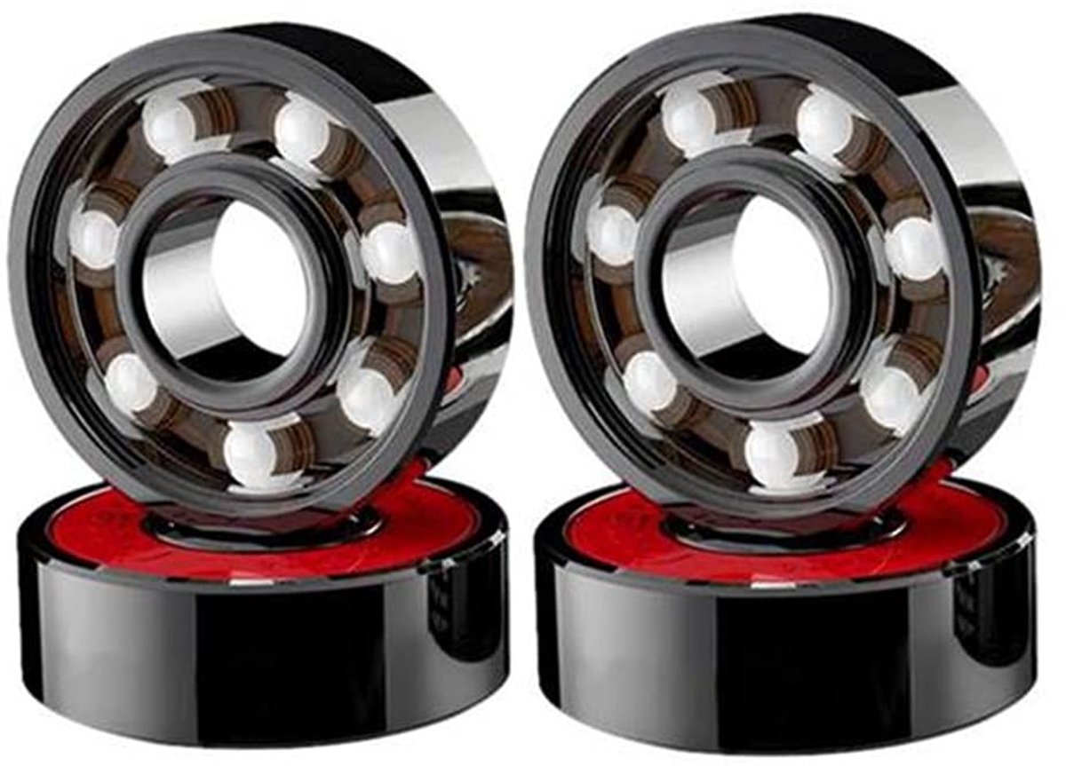 omgoods 4 stuks hybride keramische lagers voor skateboards