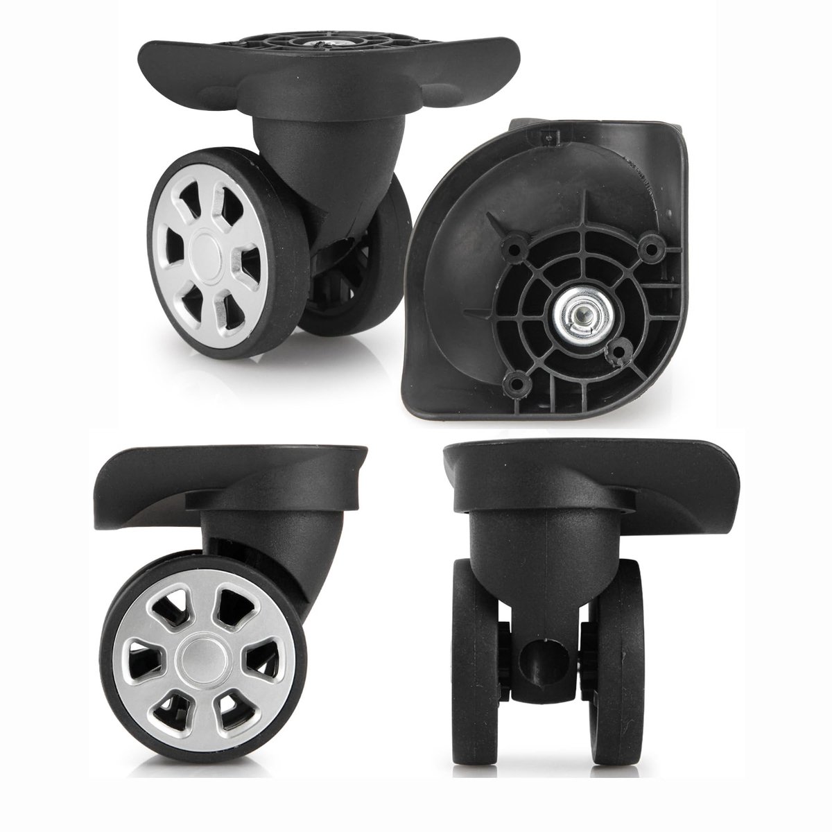 Omgoods - Universale Kofferwielen - 2 Paar PVC Kunststof, 2 Inch Skateonderdeel kopen online