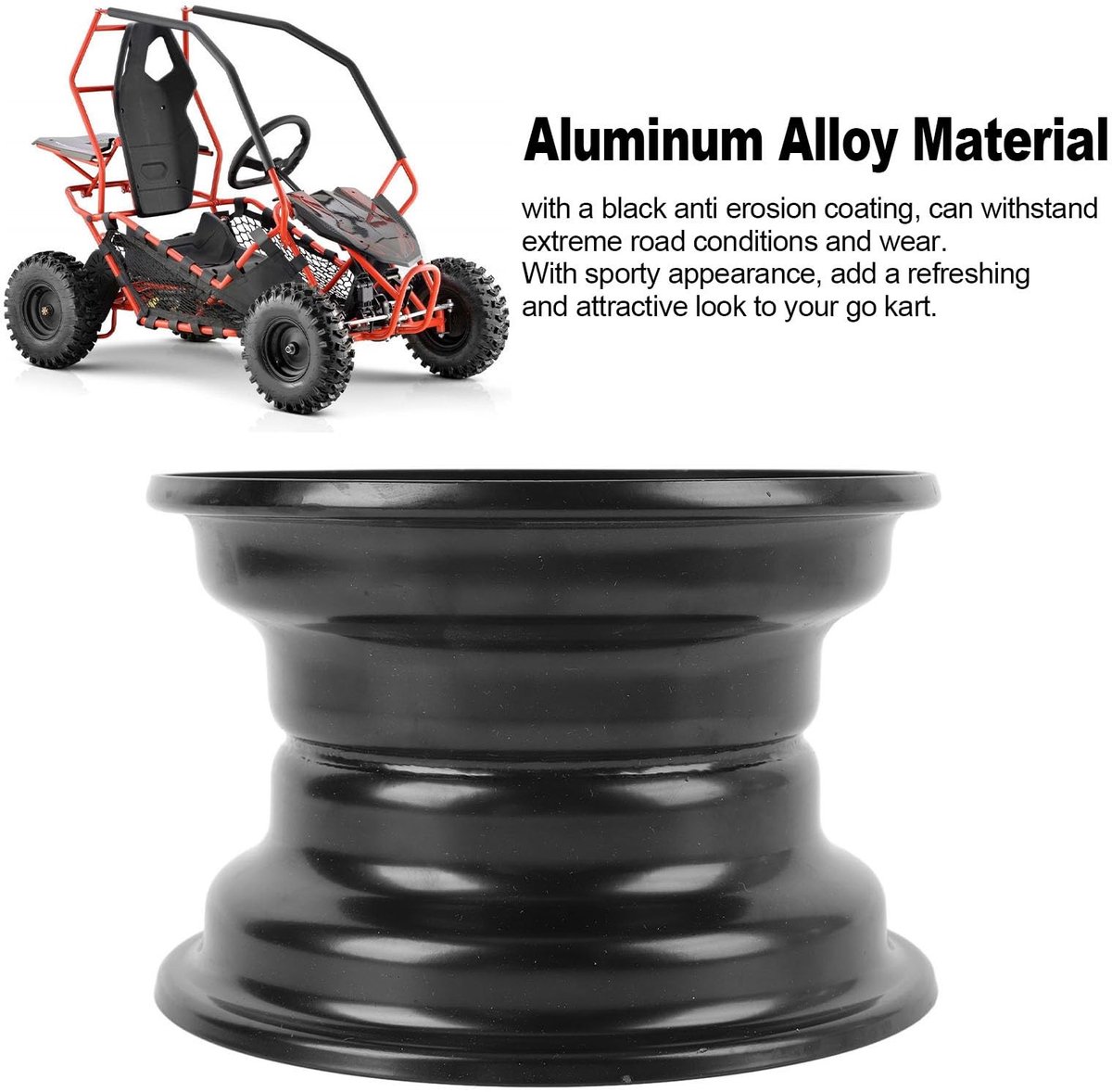 Omgoods- Wielrand 6 Inch - Aluminiumlegering - 3 Gaten - Verbeterde Tractie - Duurzaam - Antiroest Coating - Wiel Buitenspeelvoertuigaccessoire kopen online