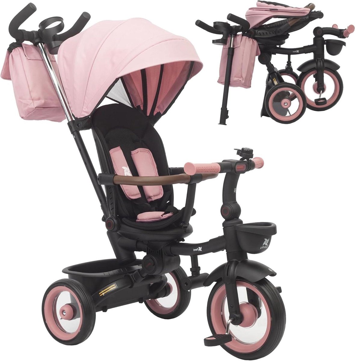 Opvouwbare Driewieler - Kinderfiets - Buiten Spelen - Groeit Mee Met Kind - 75 x 50 x 96 cm - Roze Driewieler kopen online