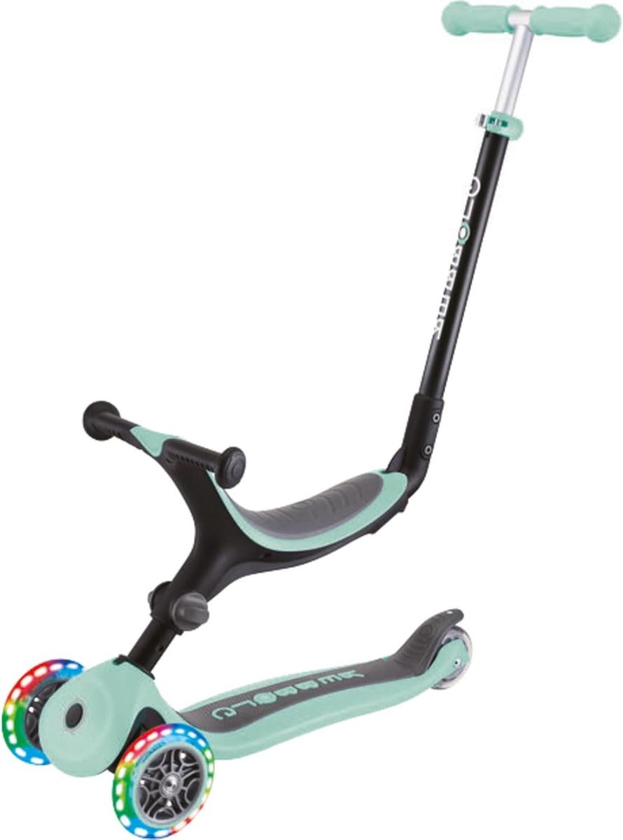 Opvouwbare Driewieler - Loopfiets Scooter - Buiten Spelen - Verstelbare Duwstang - 3-in-1 - Mintgroen Driewieler kopen online