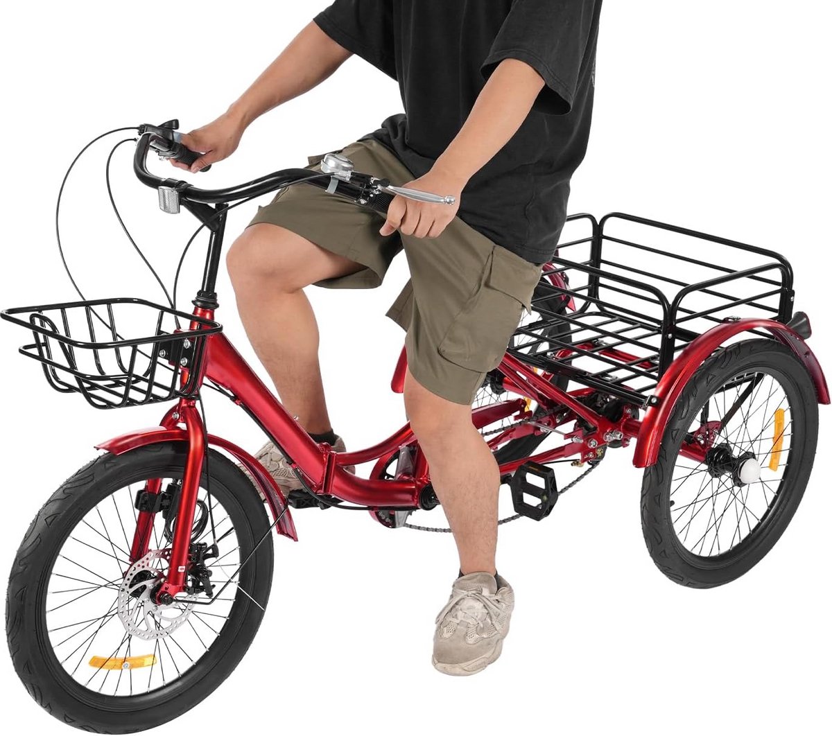 Opvouwbare Driewieler voor Volwassenen 7 Versnellingen 20 Inch Fiets Driewieler kopen online