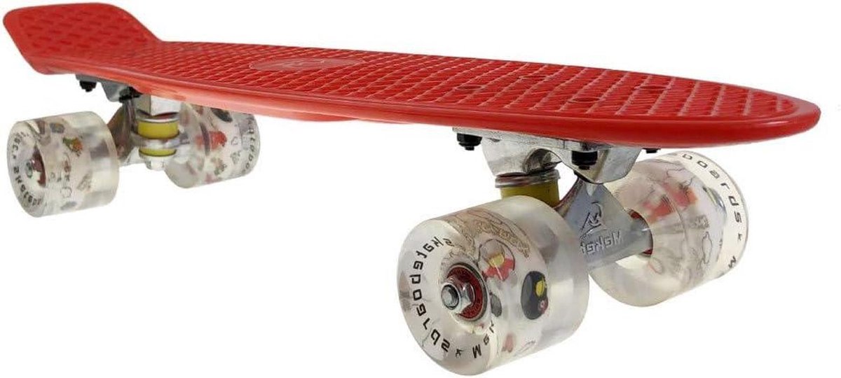 Penny Skateboard - Mini Cruiser - Straat Rijden - Anti-slip Dek - 55 x 14 cm - Rood Skateonderdeel kopen online
