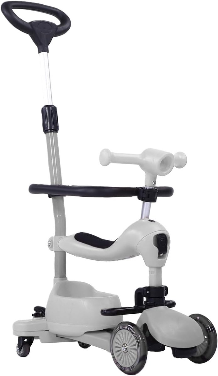 peuter driewieler kinderfiets loopfiets buiten spelen 3 in 1 veelzijdig 58 x 34 x 19 5 cm grijs