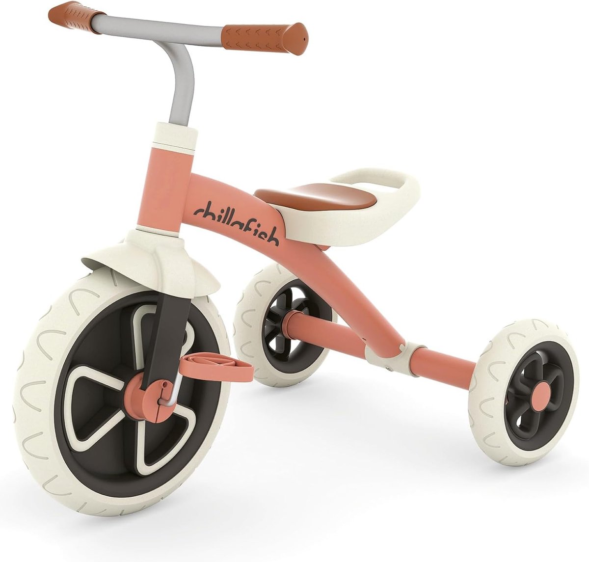 Peuter Driewieler - Kindervoertuig Leren - Motorische Ontwikkeling - Robuust en Veilig - 70 x 40 x 58 cm - Zalm Driewieler kopen online