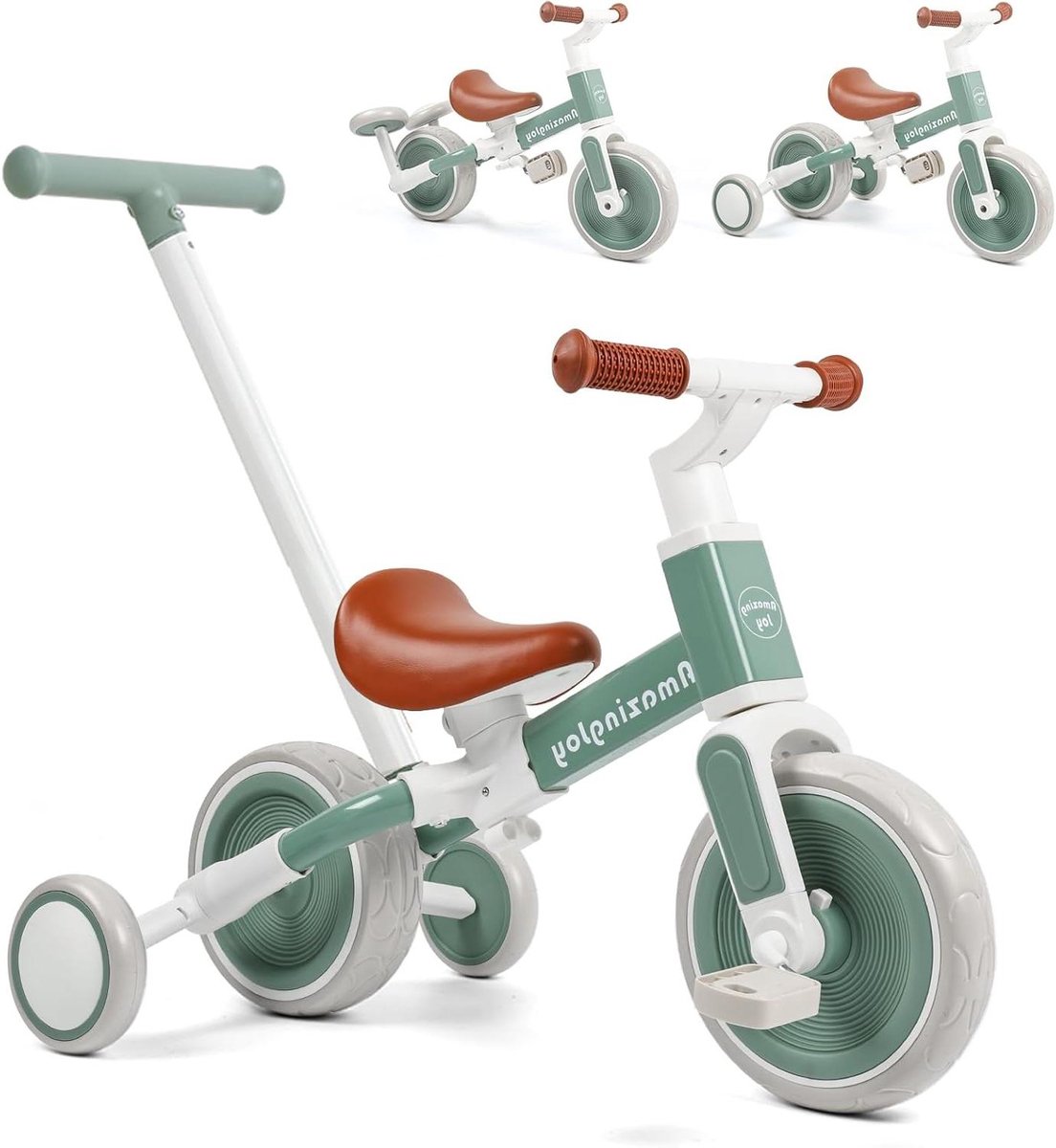 Peuter Driewieler - Loopfiets Baby - Buiten Spelen - 6-in-1 Functies - 9.9 Pond - Groen Driewieler kopen online