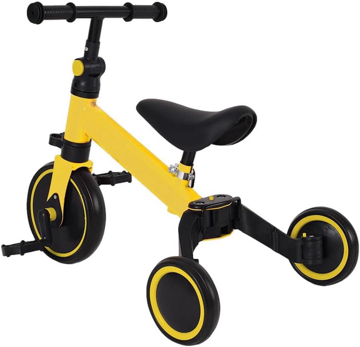 Peuter Driewieler - Loopfiets Kinderen - Veilig Buiten Spelen - Afneembare Pedalen - 60 x 42 x 49 cm - Geel Driewieler kopen online